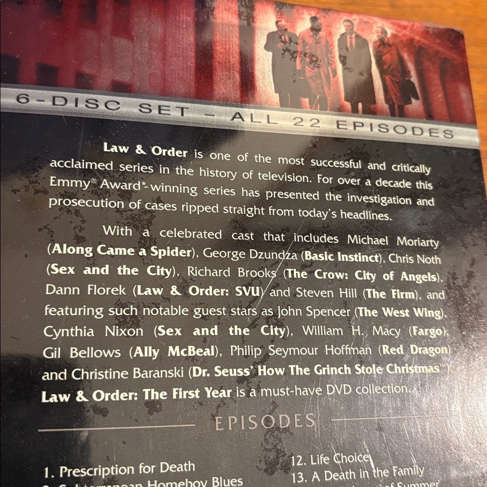 2002 Law & Order The First Year DVD Collection 22 Episode Box Set 6 Discs Sealed - Picture 7 of 17